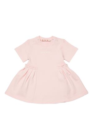 Short-sleeved pleated dress MARNI KIDS | M01802M00V00M351